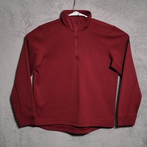 The North Face Pullover Mens Large Red Slacker Quarter Zip Fleece Mock Neck